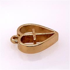 James Avery Crosslet Heart 14K Yellow Gold Charm